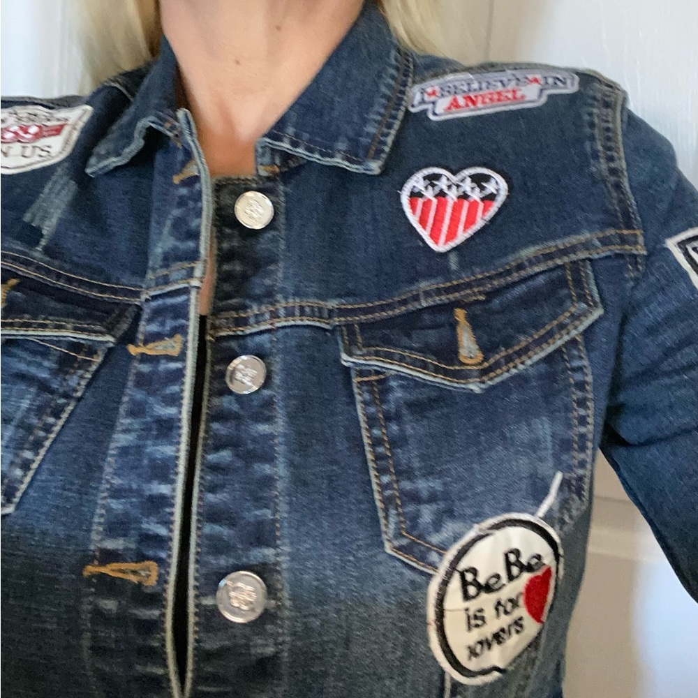 Bebe Patch Jean Jacket - image 4